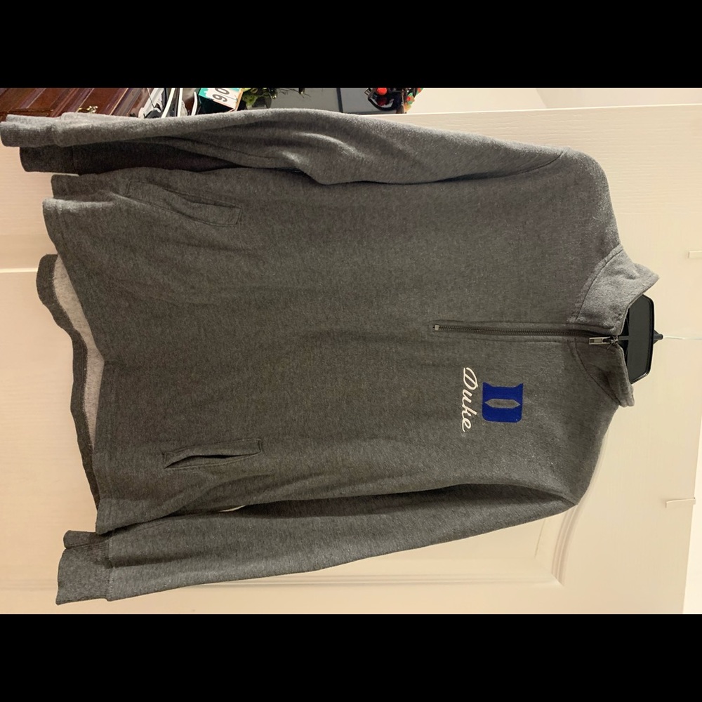 Gray duke quarter zip sweatshirt